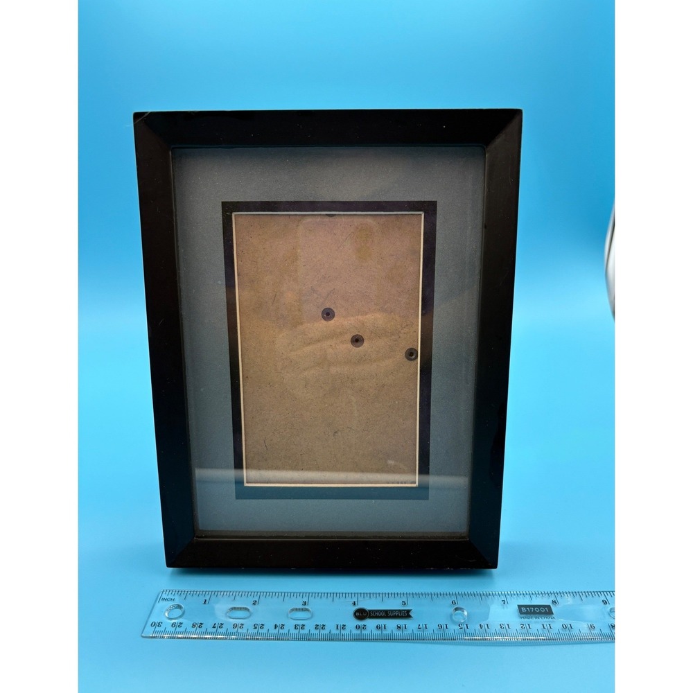 Blue 9x7 Picture Frame Double Mat Deep Tabletop Gallery Photo Display 1" Profile